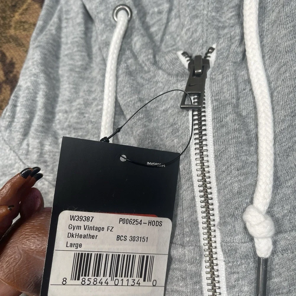 Nike Houston Dash NWSL Core Heather Gray Full Zip Hoodie Womens Size Large New